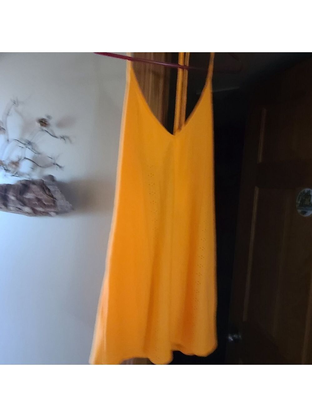 NWT Women's M wild fable sundress/beach lined dress, vibrant orange - Picture 3 of 11